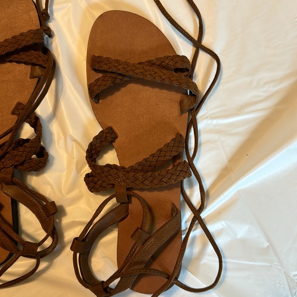 Lace-Up Sandals in Brown (Size 8.5) - Picture 3 of 6